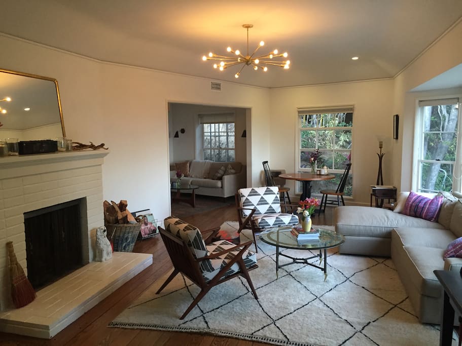 Living room looking to den/tv room