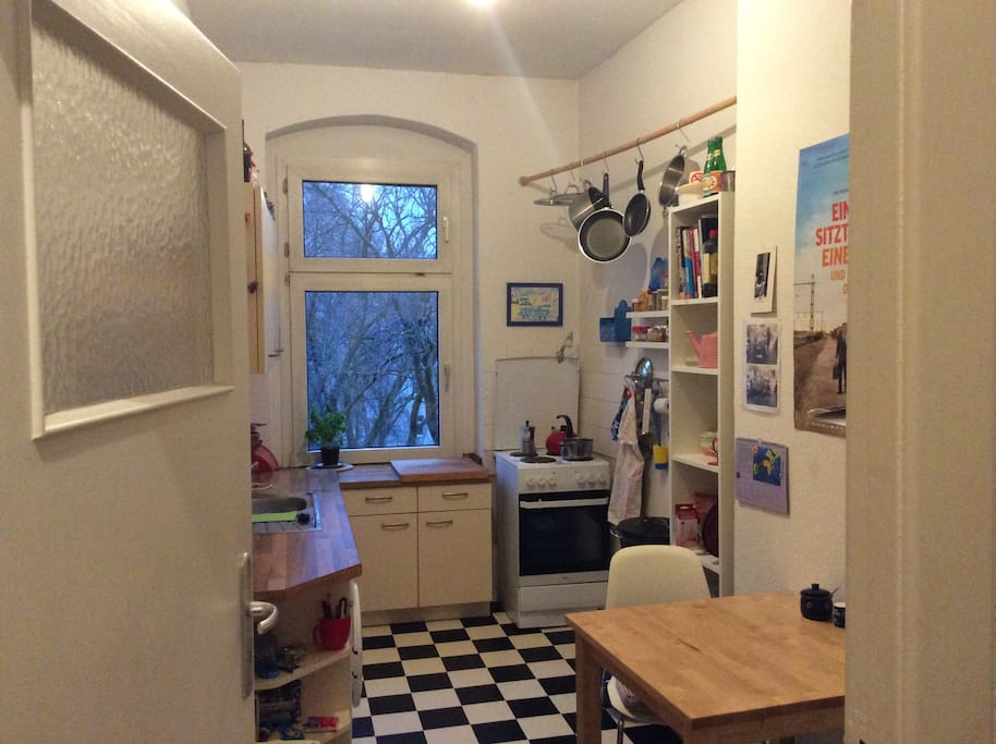 Cosy little kitchen, table and three chairs