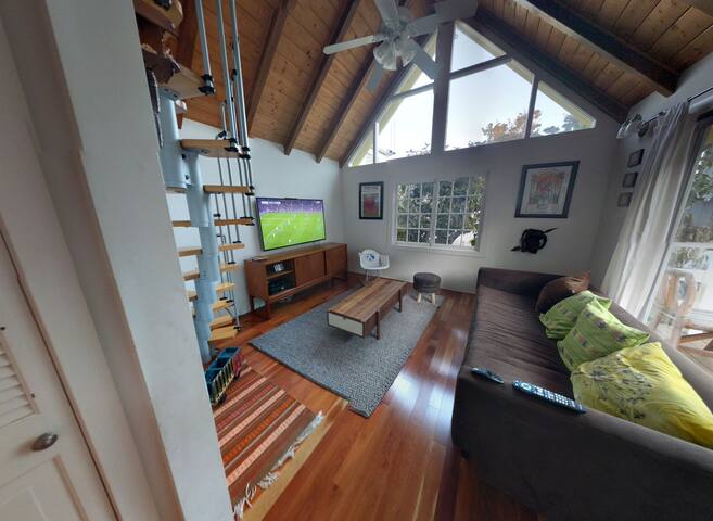 Wonderful beach bungalow with big yard and patio.