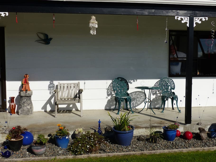 The front verandah gets the morning sun.