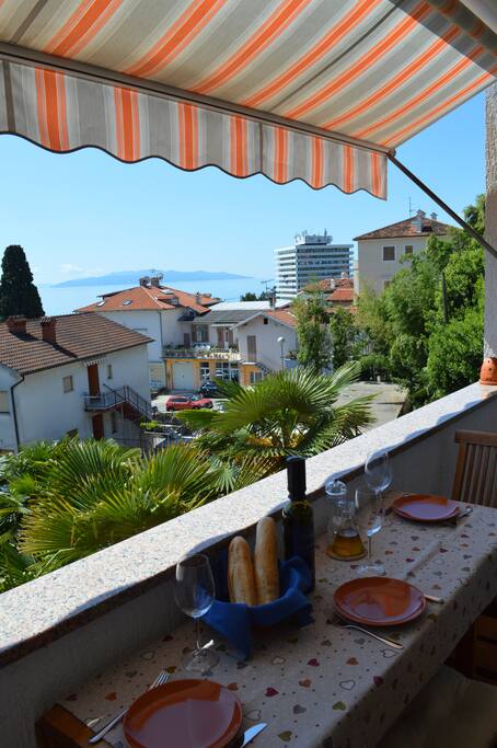 sea view from the balcony