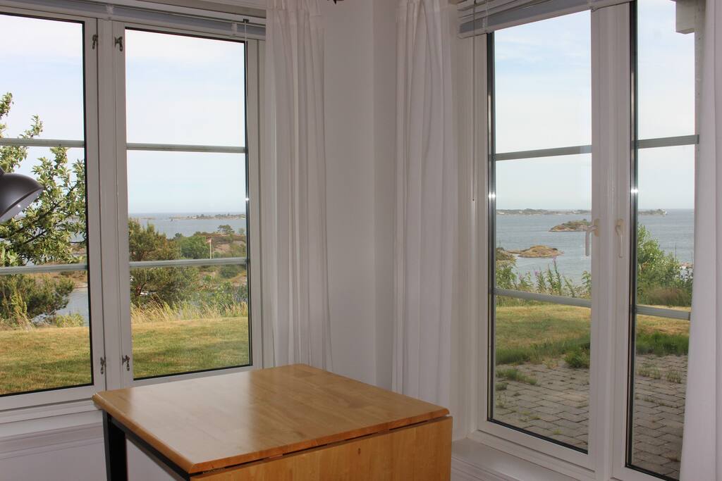 Table, with two (also a third one aviable) chairs. (Chairs not shown in the picture)