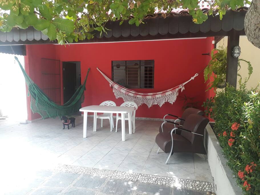 Terraço para descontração e realizações de encontros familiares.