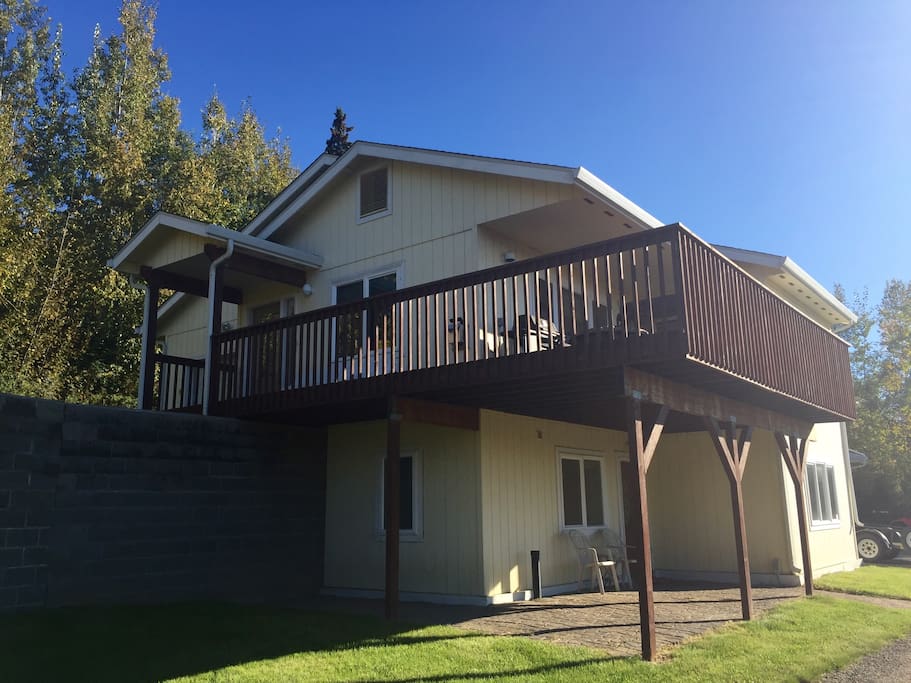 Our hilltop downstairs apartment on a fall day.