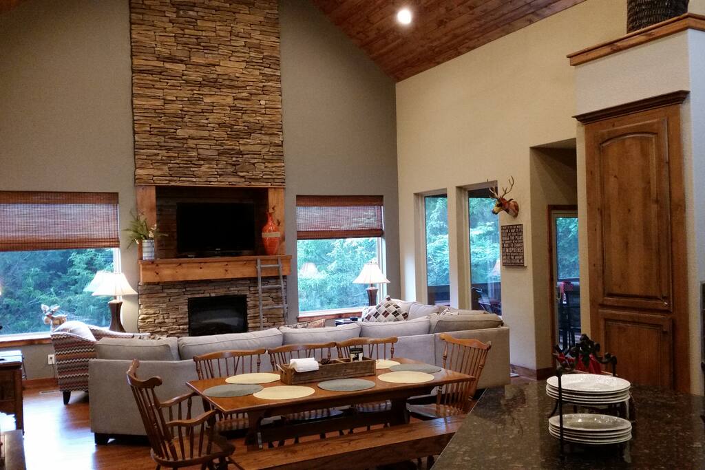 Warm, welcoming Great Room on main level