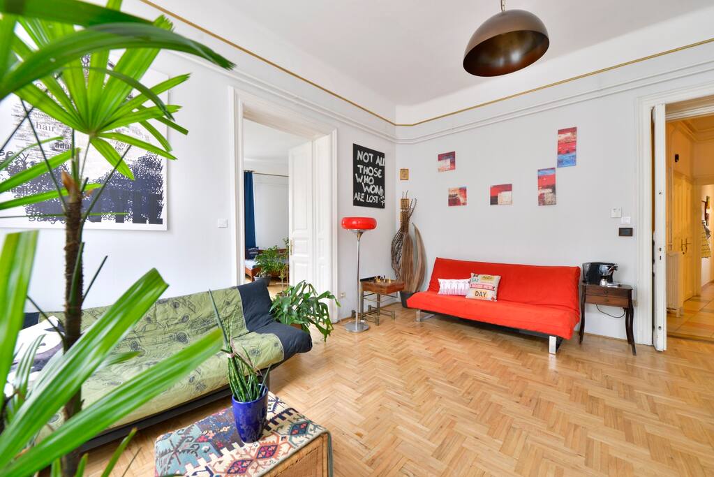 Living room with balcony