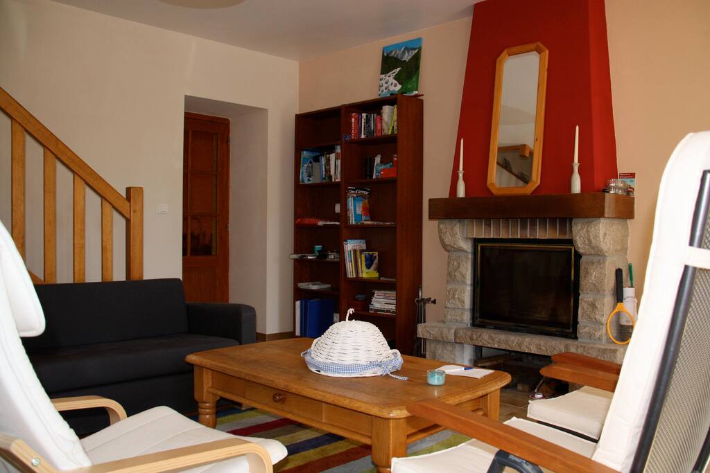 woonkamer met openhaard