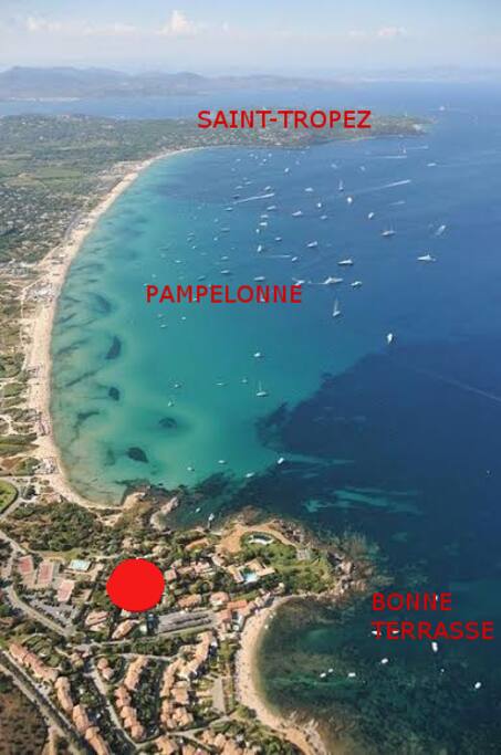 We are here ! In Pampelonne Beach area