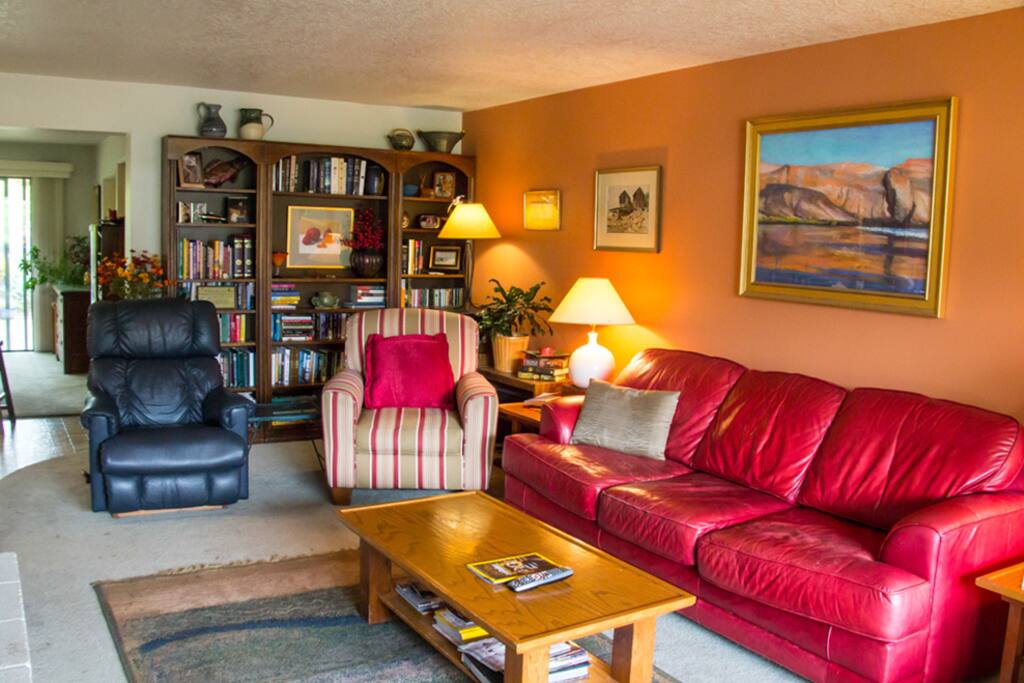Relax with your feet up in two recliners