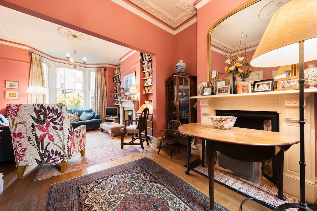 The house retains many original features, including fireplaces in all the rooms
