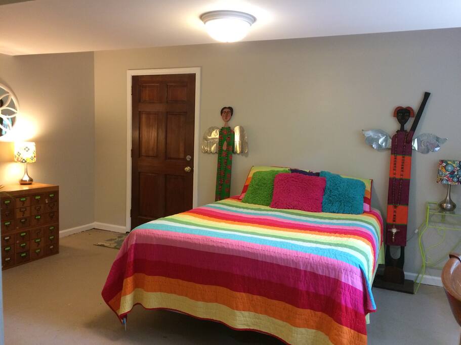 Private entrance to bedroom from patio