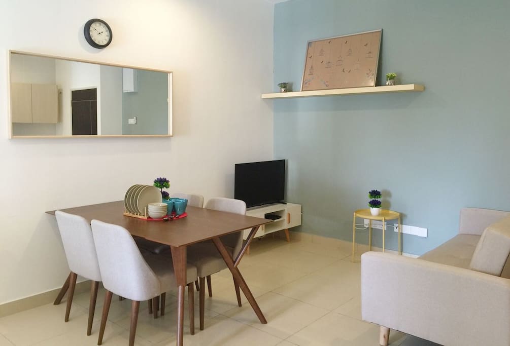 Living area, provide 40"inch LCD TV with Astro Basic Channel