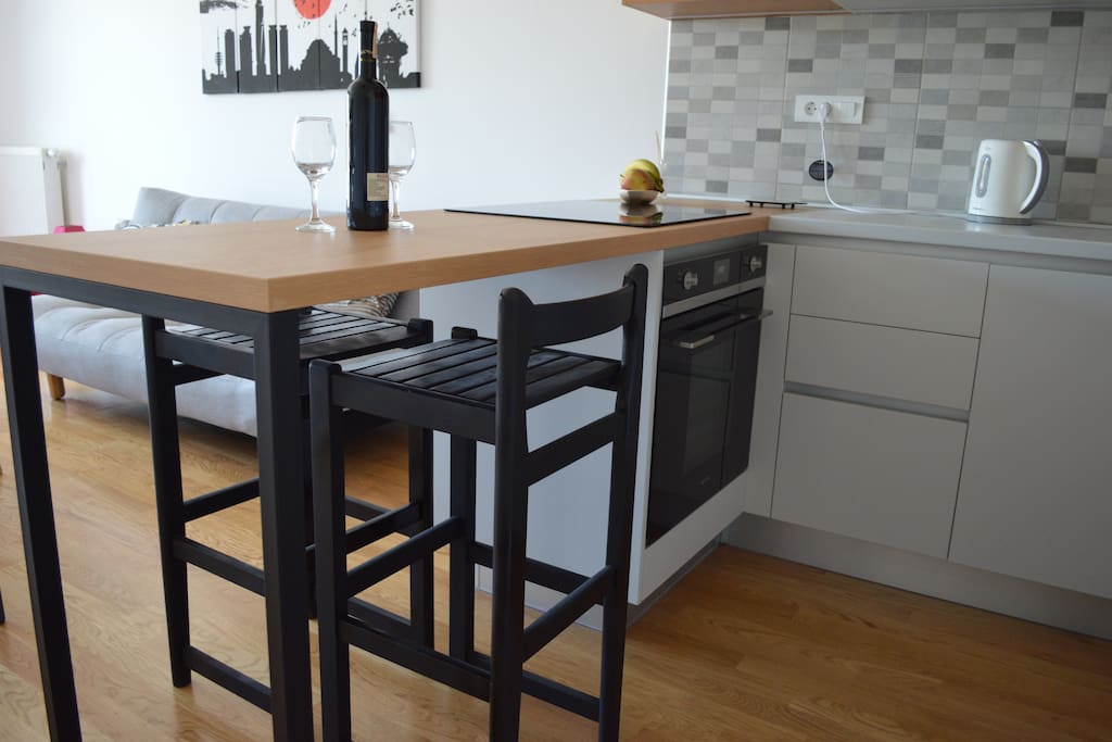 Modern kitchen with all appliance