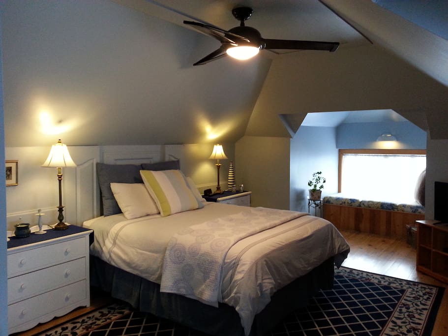 Queen size bed with pillow top