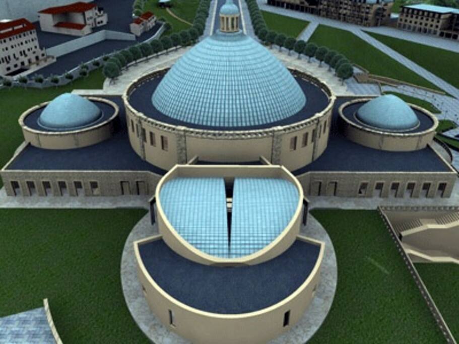 Plastico della nuova chiesa (già costruita)