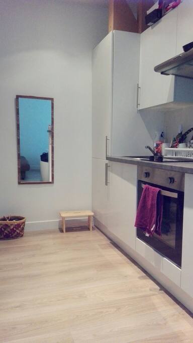 Fridge, oven, microwaves, coffe machine