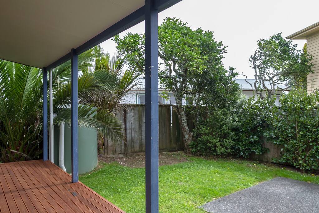Outside view from the front doorway.