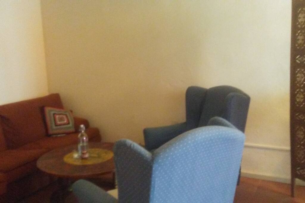 Sitting corner in the living/study room