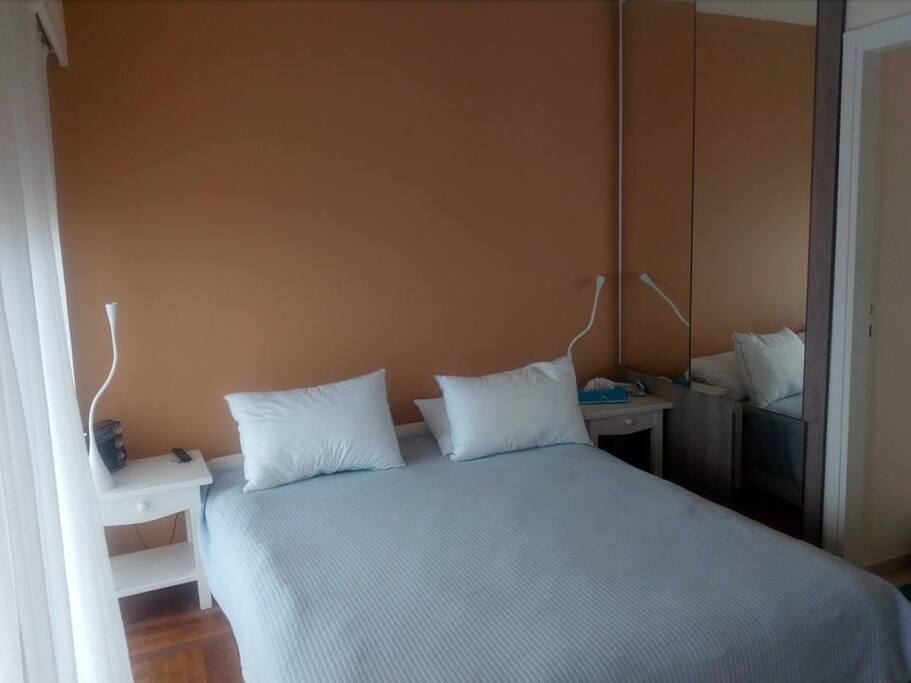 bedroom comfortable double bed, television, wifi, balcony drawers