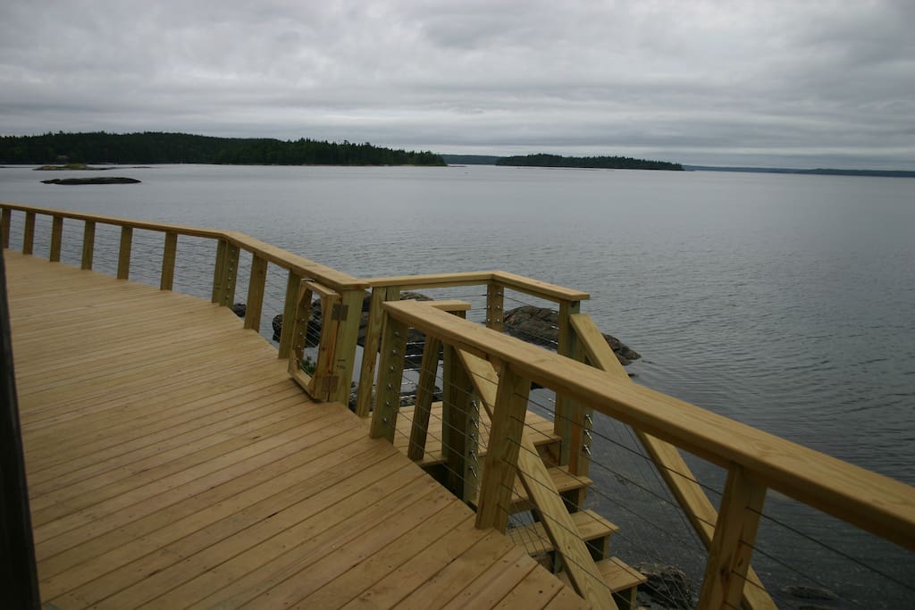 View from the deck at high tide.