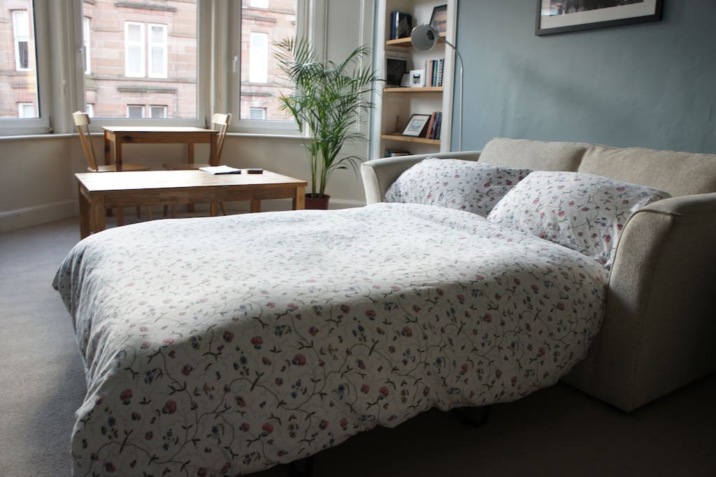 We now have a sofa bed in the lounge!