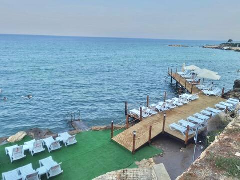 Luxury apartment with private pier/sea views in Ayaş