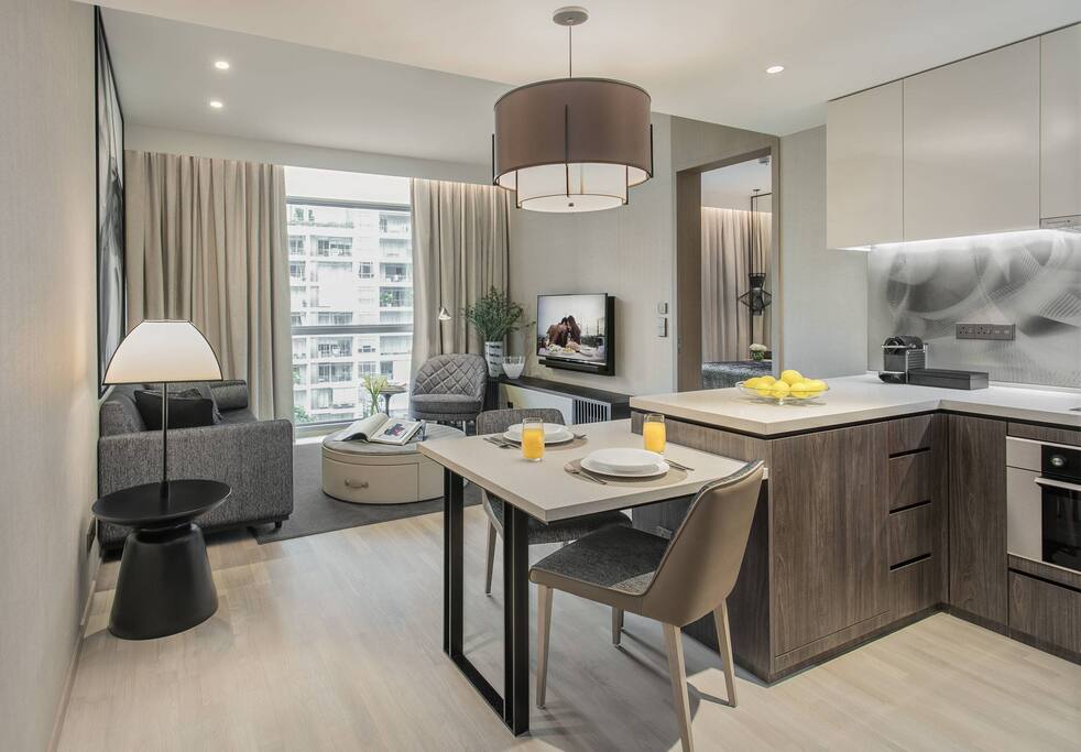 Living Area + Kitchen
