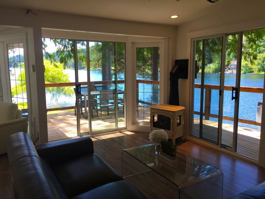 Lake view living room