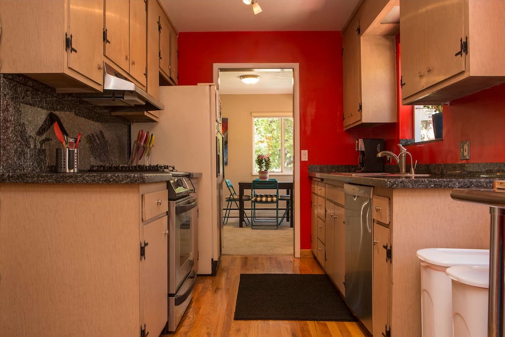Kitchen with gas stove