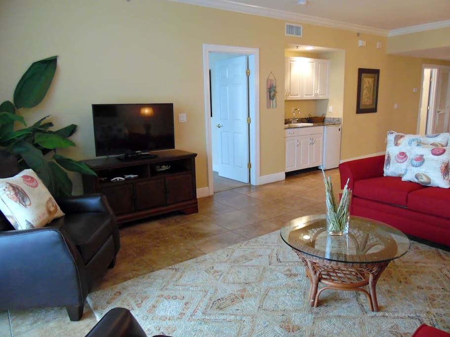 Large Flat Screen TV In Living Room