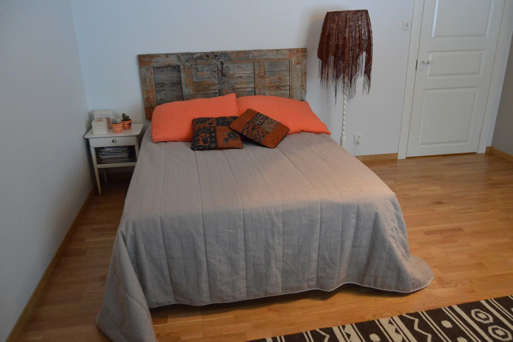 The double-bed is very comfortable and the sheets and towels are available for our guests.
