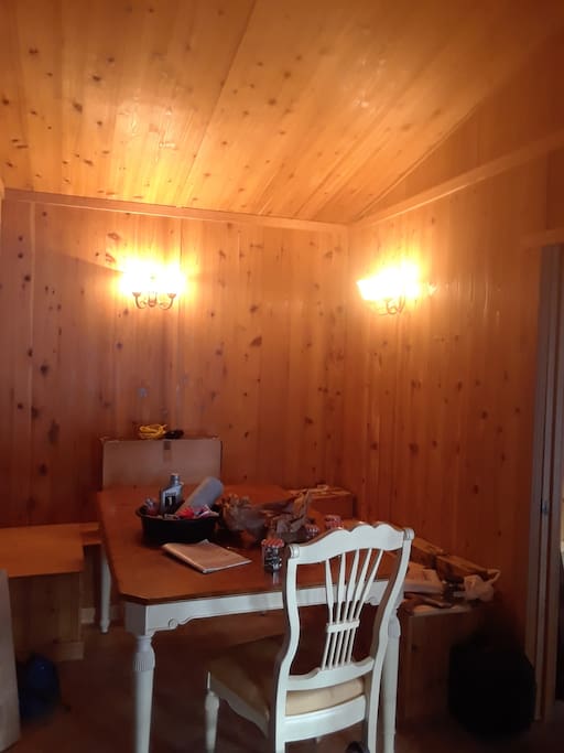 Eating area, needs some TLC but will be ready before you come