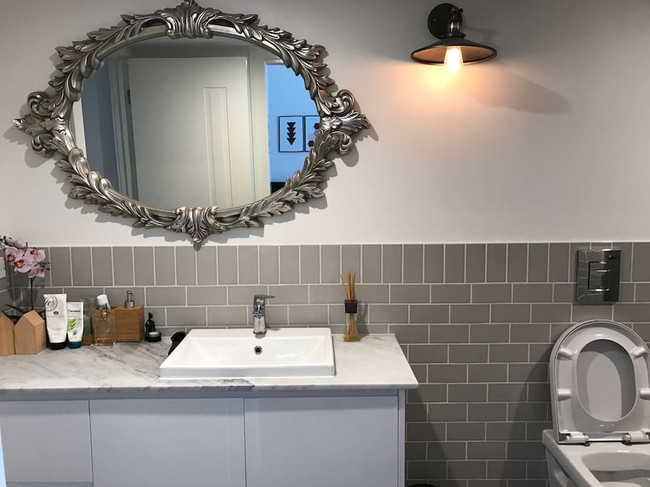 Spacious and beautiful clean bathroom attached to the room