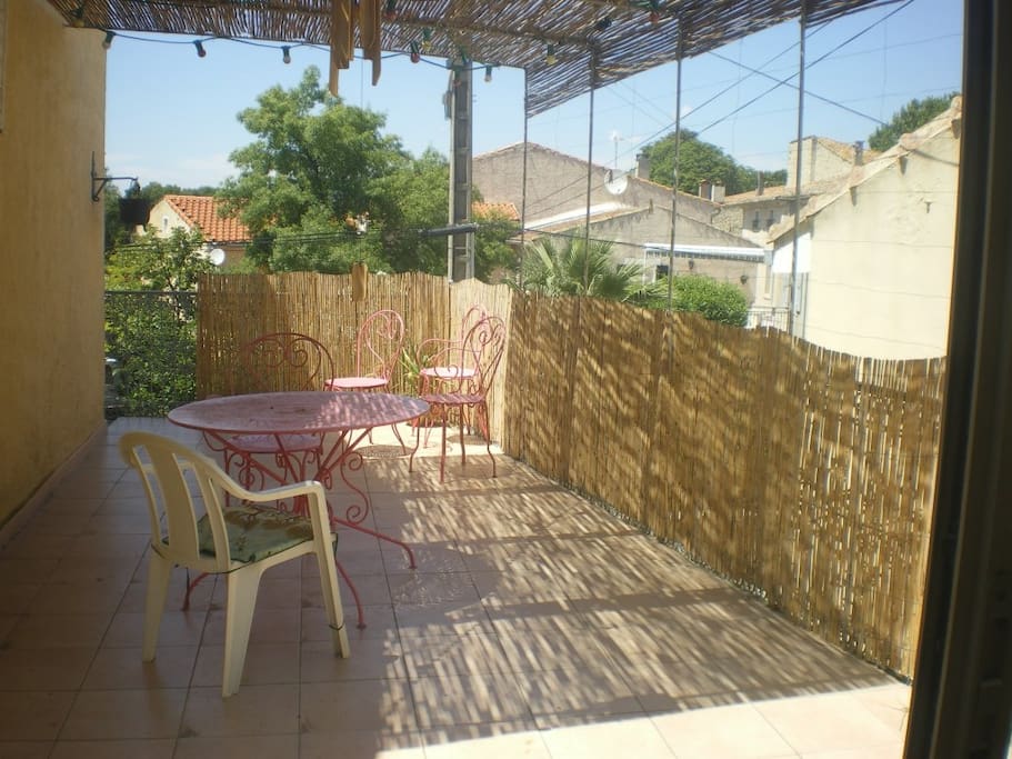 la terrasse ombragée