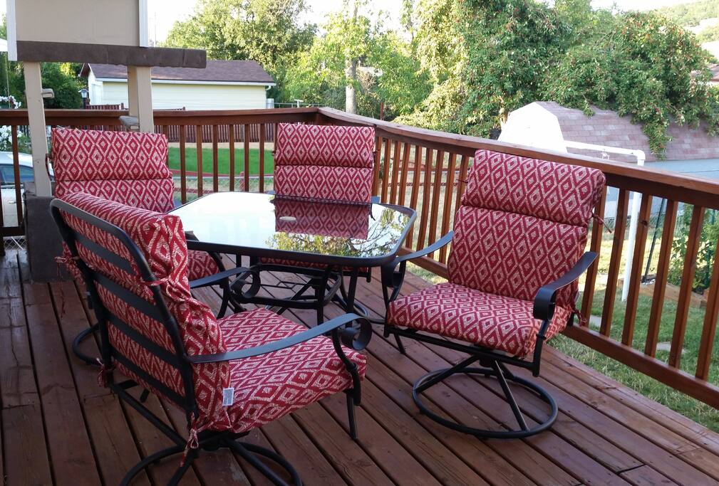Deck near rear entrance