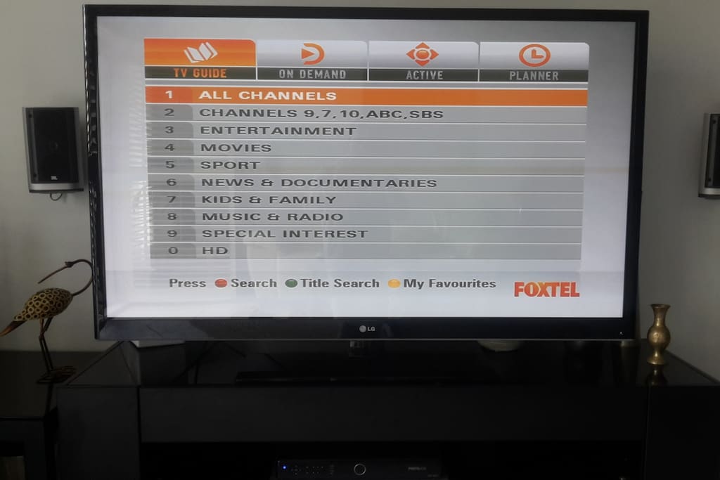FOXTEL Platinum. Sport's, Movies and Children's channels.