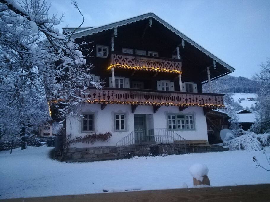 December lights on house