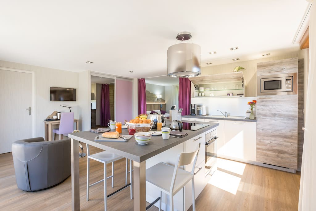 Coin cuisine - Appartement Massif du Meygal