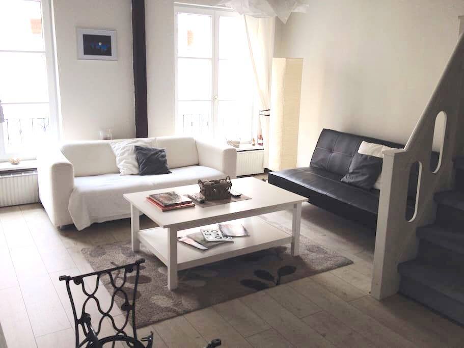 Wohnzimmer mit 2 Schlafsofas