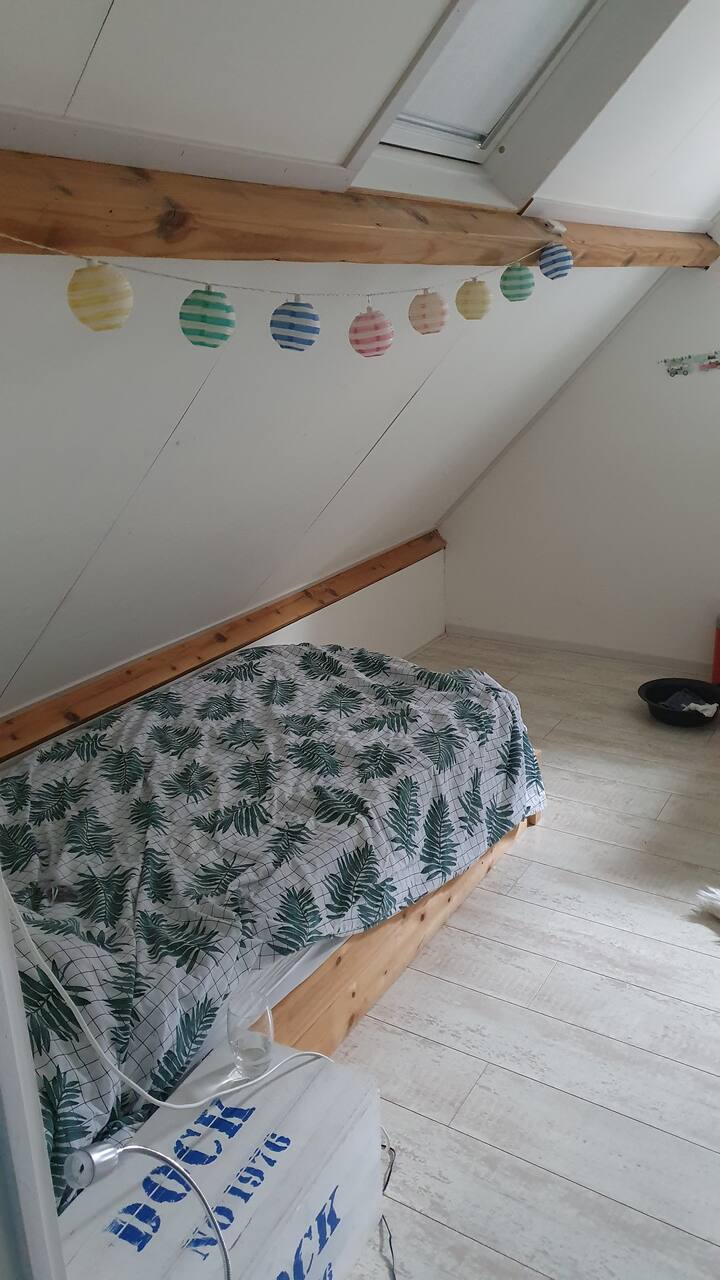 חדר רחצה עם עליית גג