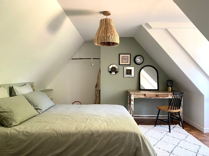 Chambre 4 avec un lit de 160cm