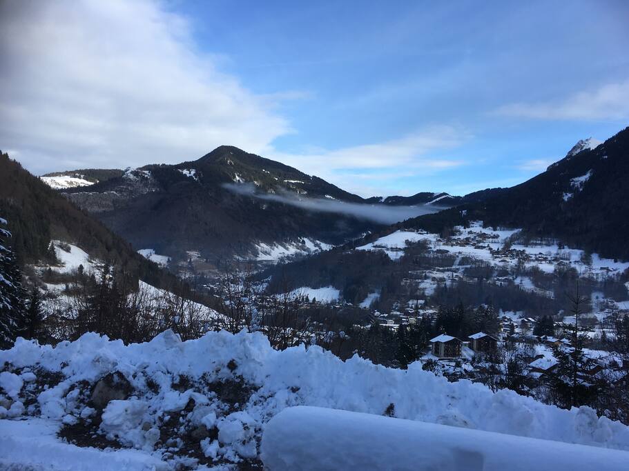 View over the valley next to the Studio
