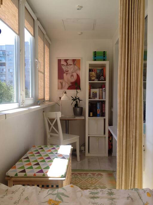 Лоджия-спальня-кабинет / loggia bedroom cabinet