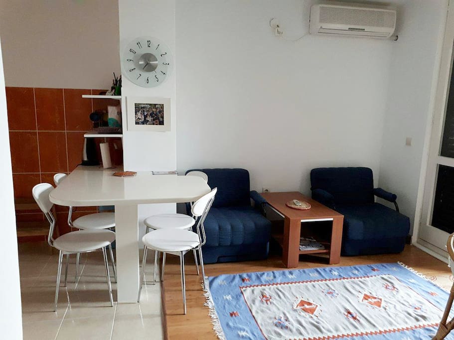 Living room ( chairs unfold to beds)