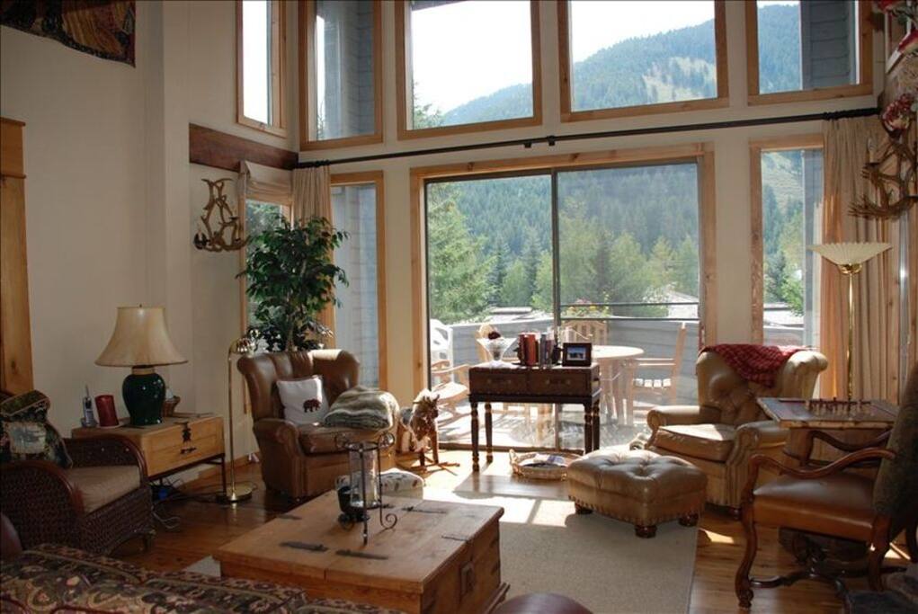 Relax with a good book and watch the skiiers and boarders come down Baldy.