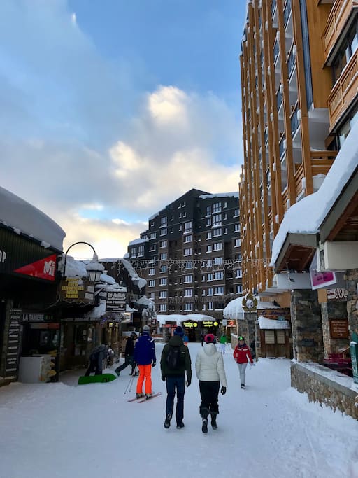 Vous arrivez skis au pieds en bas de l'immeuble