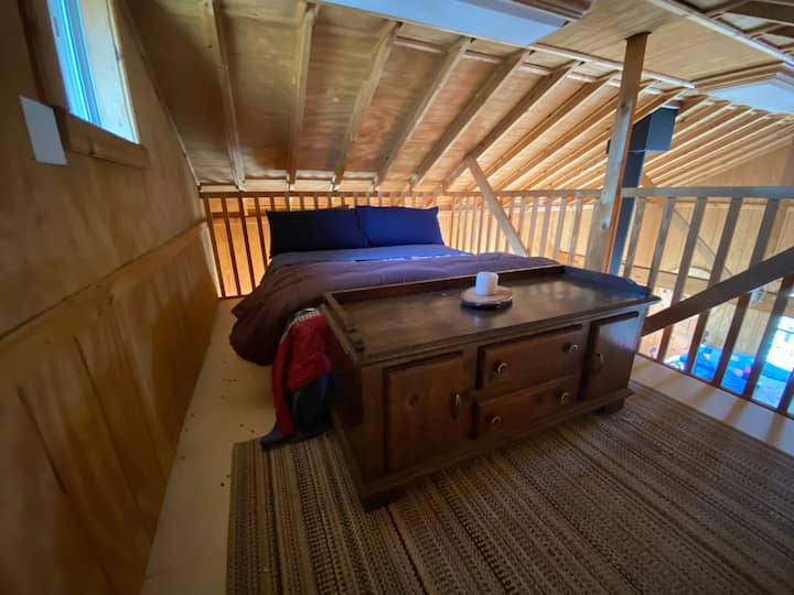 bed in attic