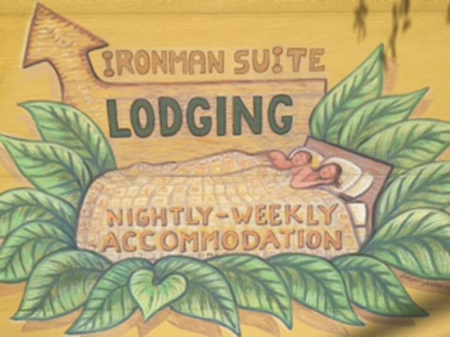 Our signage is the creation of well-known local artist Judy Perry.