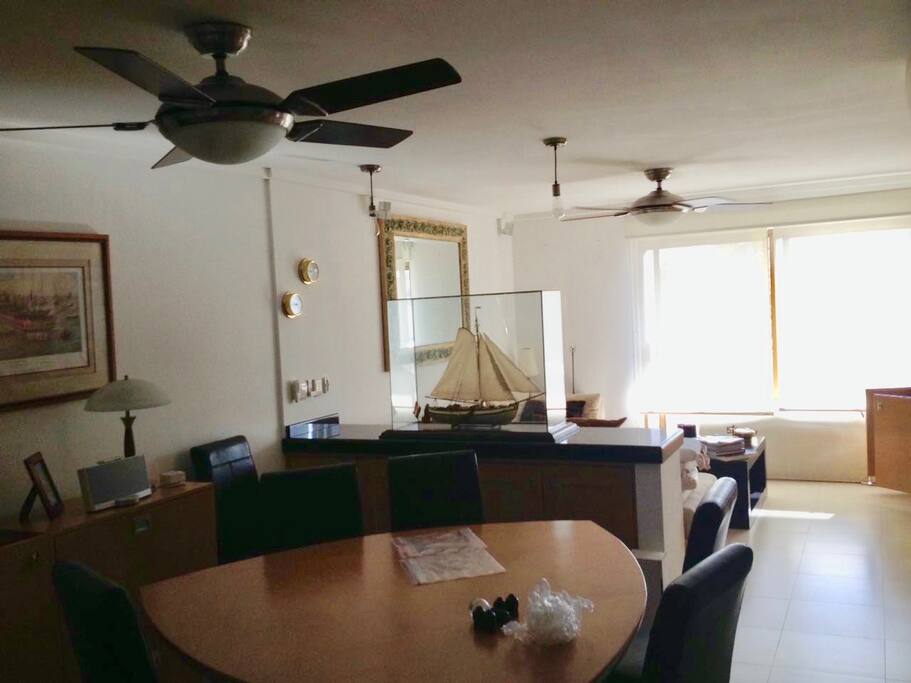Dining and living room