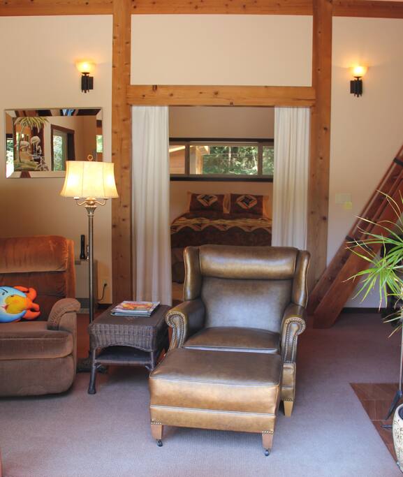 The Living Room has comfortable seating and wonderful views.